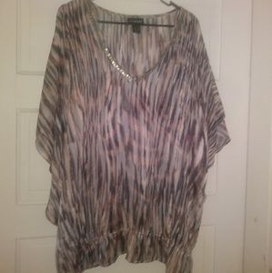 Cold shoulder flutter sleeve Top